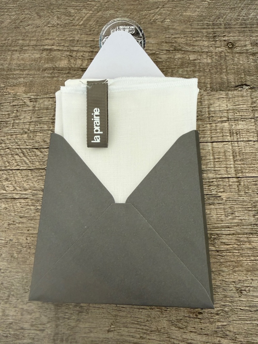 La Prairie  cloth for luxury face skin care